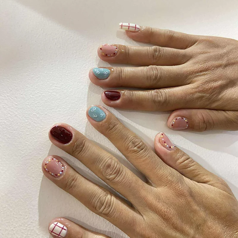 Milky White Frosted Marble Art - Da Nang Nail Art